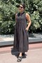 Dominant Collar Fold Maxi Length Shirt Dress 1638 - 2