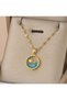 Elegant Female Model Gold Color Dolphin Figured Necklace – Non-Tarnish Stainless Steel Luck Necklace - 3