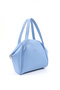 Blue Shk132 Faux Leather, Zippered Single Compartment, Snap Detail, Hand, Arm and Shoulder Bag - 2