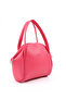 Fuchsia Shk132 Faux Leather, Zippered Single Compartment, Snap Detail, Hand, Arm and Shoulder Bag - 2