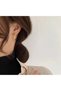 Women's Oval Curved Hoop Earrings – Gold Color Thick Form Model - 4