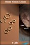 316L Steel Set Hoop Earrings |   Gold Color |   6 Pieces in 3 Different Sizes |   Slim Bar Model