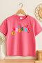 Girl's Crew Neck Short Sleeve Printed T-Shirt