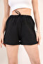 Pocketless Relax Fit Women's Shorts Muslin (Black)