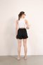 Women's Shorts Pocketless Relax Fit (Black) - 3