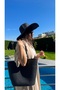 Black Straw Hat and Straw Bag Double Set Boxed Shipping Set2005 - 5