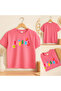 Girl's Crew Neck Short Sleeve Printed T-Shirt - 2