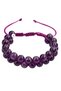 Amethyst 8mm Double Row Macrame Natural Stone Bracelet - 2