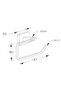 Square Matte Black Capless Paper Holder + Long Towel Holder Double Bathroom Set - 4