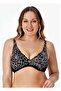 Black Patterned Tight Bikini Plus Size - 2