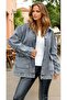 Women's Gray Oversized Denim Jacket Kt001 Kt001484 Kt001484 - 3