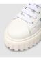 Monamae 100% Genuine Leather White - Blue Women's Sports Shoes - 7