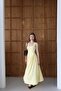 Women's Square Neck Thick Strap Design Dress - 3
