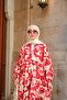 Women's Smoke Patterned Dress Red - 6