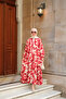Women's Smoke Patterned Dress Red