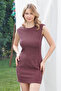 Bürümcük Fabric Back Zipper Dress - 2