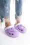 Comfortable Sole High Scale Hospital Cook Nurse Doctor Slippers Purple-White Ss0010Y10E - 3