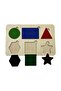 World Felt Covered Shapes Puzzle, Wooden Insert-And-Remove Puzzle, Colorful Educational Puzzle, Shape Learning - 7