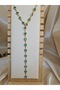 Blue Heart Stone Y Letter Necklace – Steel, Elegant Romantic Design, Gift for Lover |   Collection - 4