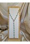Blue Heart Stone Y Letter Necklace – Steel, Elegant Romantic Design, Gift for Lover |   Collection - 6