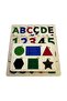 World Felt Covered Puzzle Set, Wooden Insert-And-Remove Puzzle Set, Educational Puzzle, Letter/Number/Shape Learning - 5