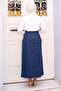 Side Tie Denim Skirt Tsd240615 Blue - 5