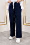 Wide Leg Elastic Waist Jeans Tsd 250106   Dark Blue - 3