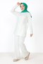 Knitwear Suit with Ornamental Buttons on the Sleeve TSD230801 Ecru - 4