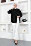 Ecru Flared Trousers with Elastic Waist - Tsd 230237