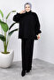 Balloon sleeve knit set tsd240952 black - 4