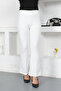 Ecru Flared Trousers with Elastic Waist - Tsd 230237 - 2