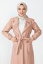 Waist Belted Cashew Coat TSD230804 Powder - 2
