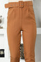 Belted Carrot Trousers Tsd221012 Tan - 3