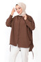 Side Gathered Tunic TSD230902 Brown - 2