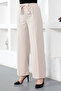 Elastic Waist Wide Leg Trousers Tsd230109 Beige