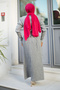 Ribbed Crew Neck Knitwear Long Dress Tsd240804 Gray - 6