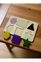 Dream Felt Covered Shapes Puzzle, Wooden Find-And-Insert Puzzle, Colorful Educational Puzzle, Shape Learning - 2