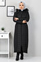 Full Length Quilted Coat Tsd1931 Black