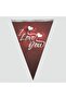 I Love You Red White Triangle Pennant Flag - Romantic Party Decoration, Valentine's Day Ornament - 2