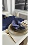 Royal 6 Pieces Glittery Navy Blue Napkin Fabric Napkin - 3