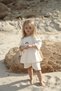 Croissant Embroidered Towel Effect Girl, Baby Boy, Child Oversize Bottom Top Set Summer 100%