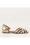Genuine Leather Cross-Detail Daily Women's Sandals - 6