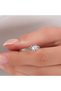 Women's Silver Color Solitaire Ring – Size 18, 19 mm Inner Diameter, Elegant Model with Stone - 4