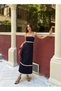 Women's Comfortable Fit Crepe Fabric Bronson Black Strap Dress - 4