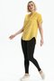 Short Sleeve Sile Cloth Acacia Summer Blouse Sari Yellow - 5