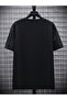 Ny Text Single Jersey T-Shirt - Black Printed Oversize Crew Neck T-Shirt - 2