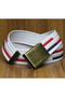 Sports Men's Belt White 4 cm for Jeans and Canvas