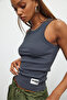 Ribbed Wide Halter Neck Sleeveless Basic Tank Top - 6