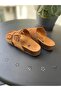 Anatomical Unisex Natural Cork Sole Genuine Leather Slippers - 4
