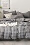 Double Double Sided Duvet Cover Set Smoked Square